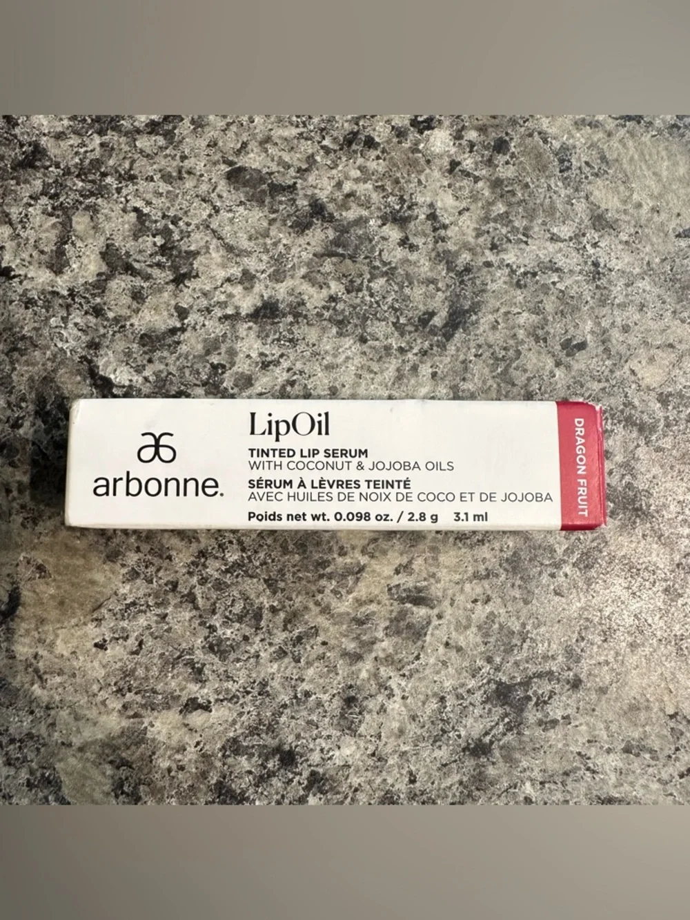 NEW Arbonne Lip Oil Tinted Lip Serum Dragon Fruit Gloss Balm 7973 2.8 g